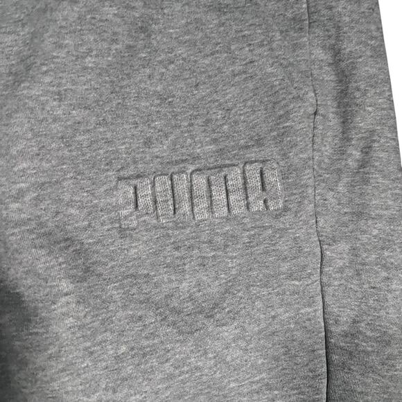 PUMA L Minimalist Fleece Jogger Sweatpants Gray Tapered Modern Streetwear - Picture 4 of 4
